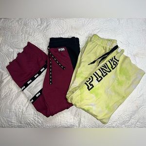 Burgundy ONLY PINK Victoria’s Secret sweat Pants